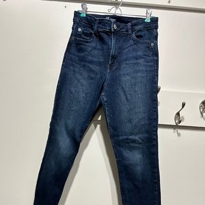 GAP dark wash jeans with frayed cuffs (8)